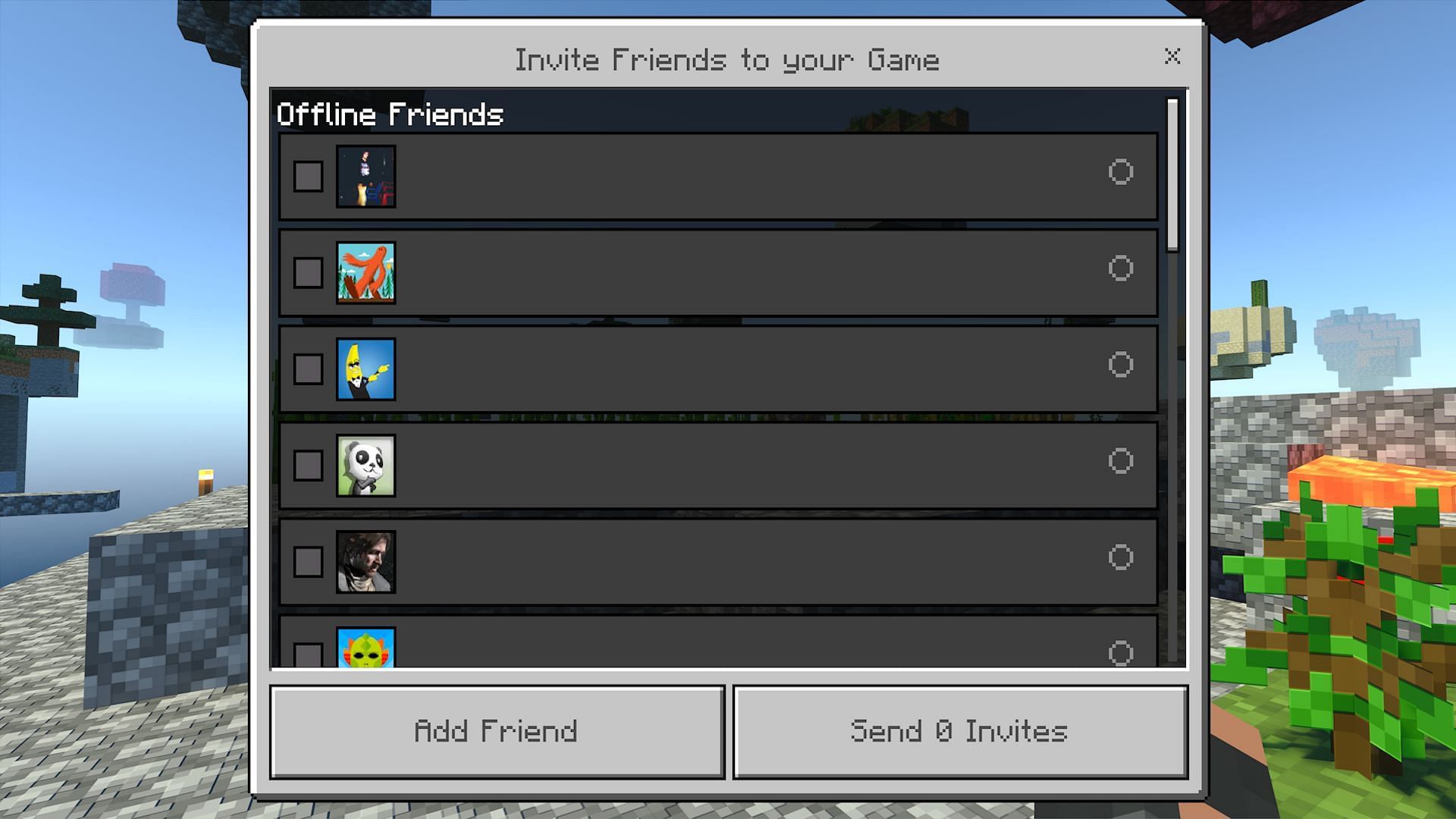 Usernames in this example have been blocked for privacy, but they are normally visible (Image via Mojang)