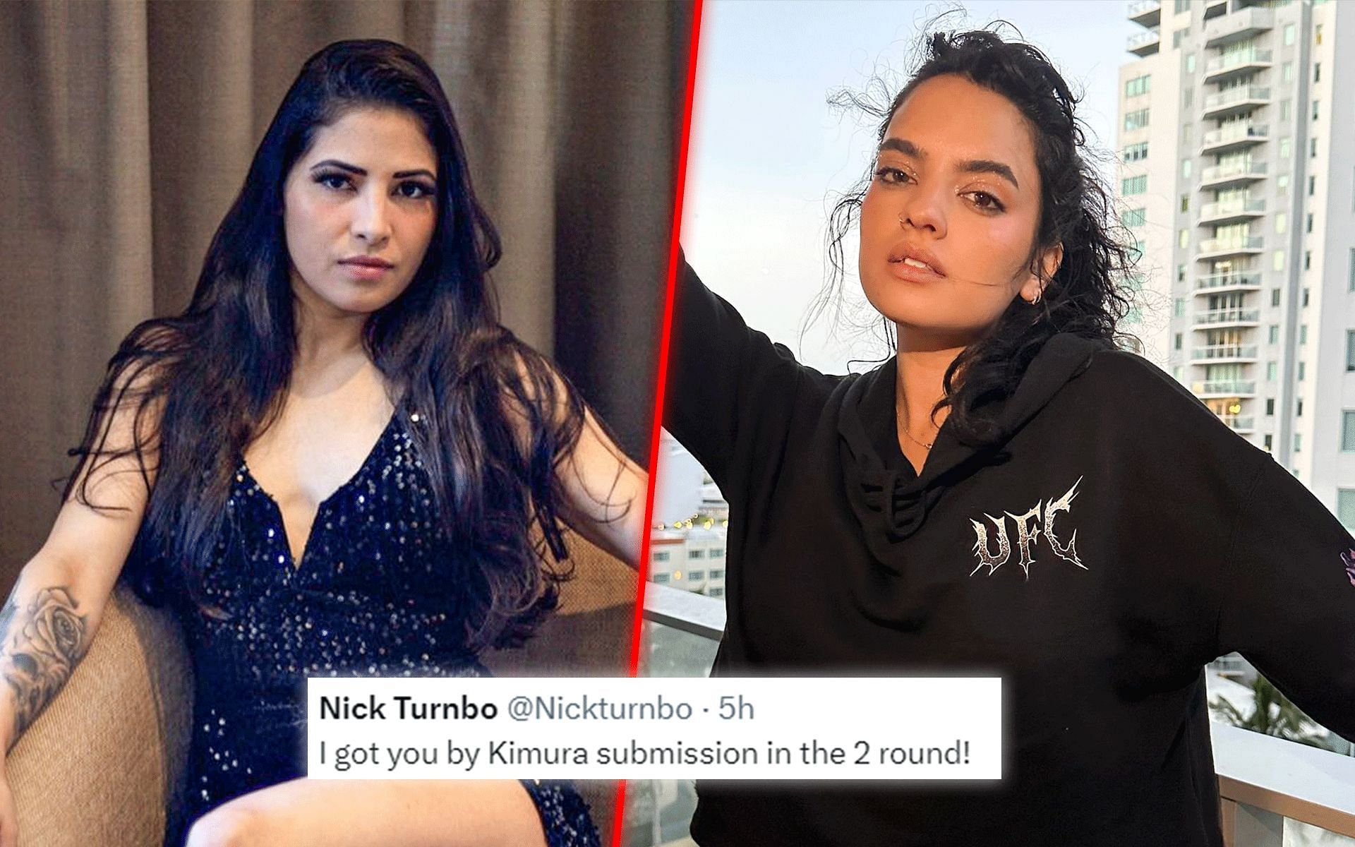 Fans react to Nina-Marie Daniele (right), who jokes about her fight with Polyana Viana (left) [Images courtesy: @ninamariedaniele and @polyanaviana on Instagram]