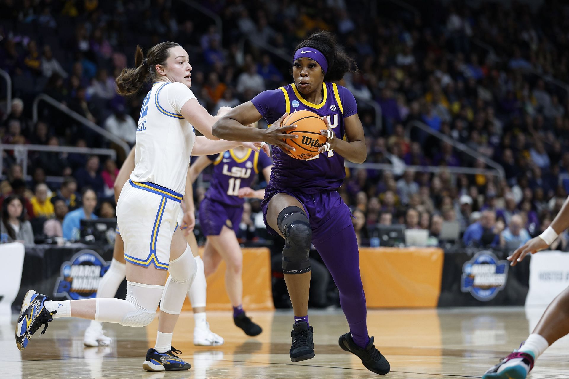 Like Angel Reese, Aneesah Morrow averaged a double-double last season to help LSU make an Elite Eight appearance in the NCAA Tournament.