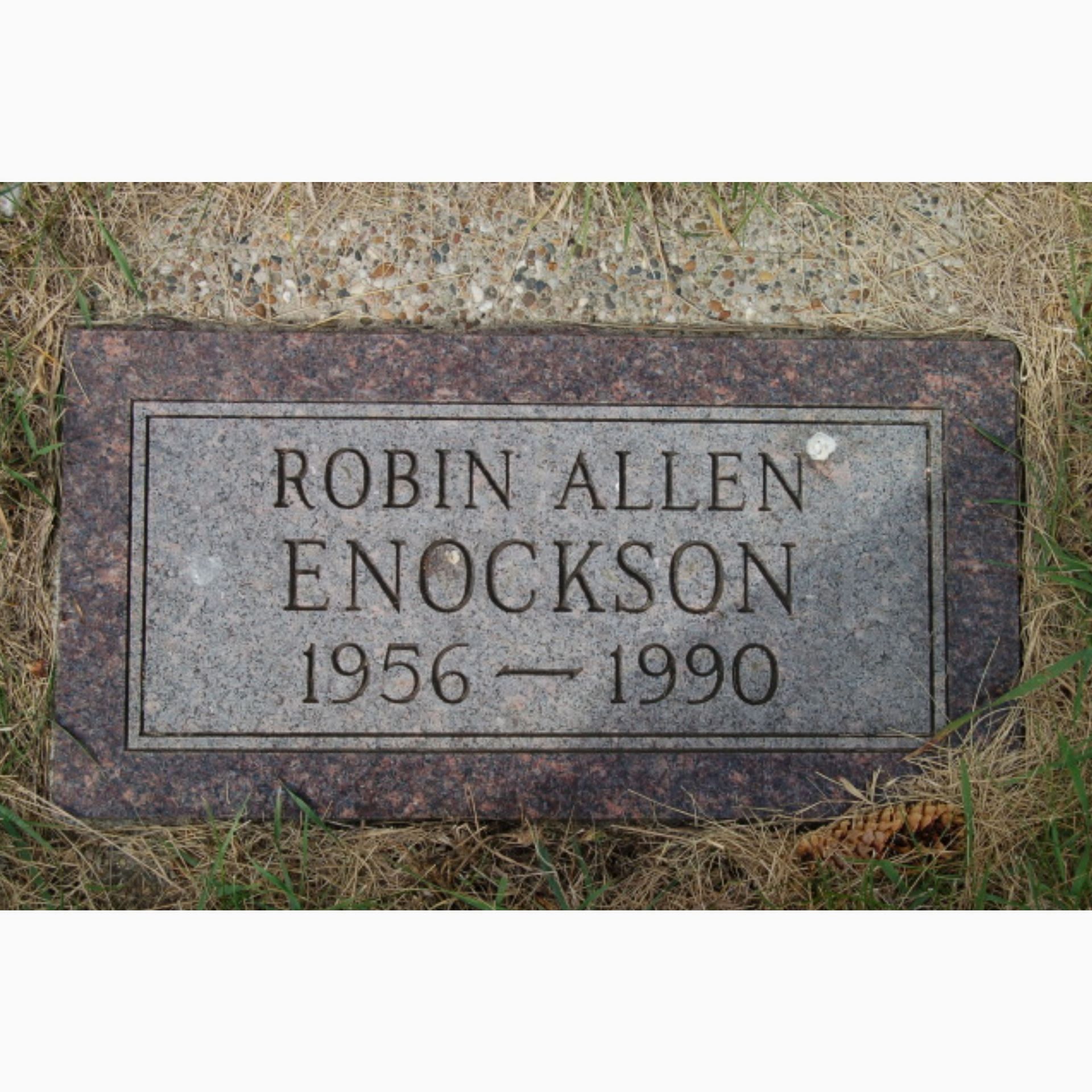 Enockson&#039; grave (Image via findagrave) Image via findagrave