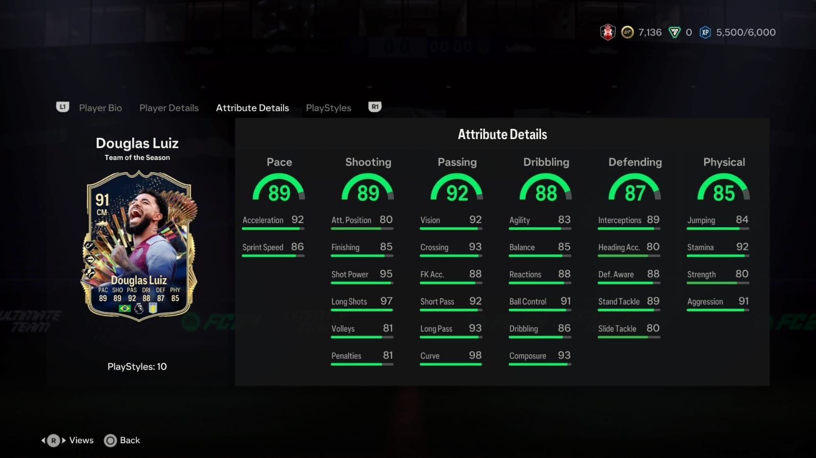 Luiz has some amazing stats (Image via EA Sports)