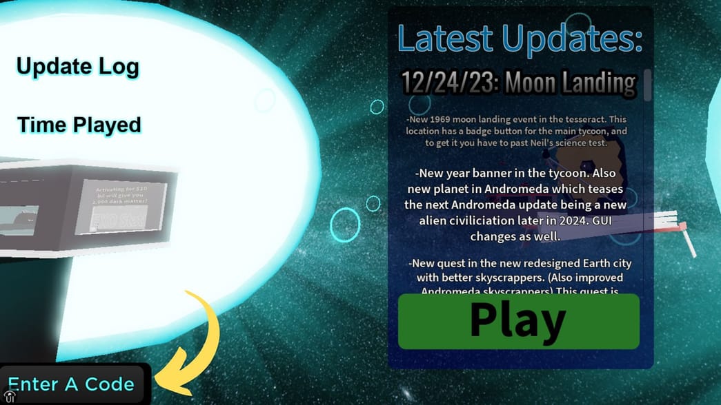 Roblox Space Tycoon Codes