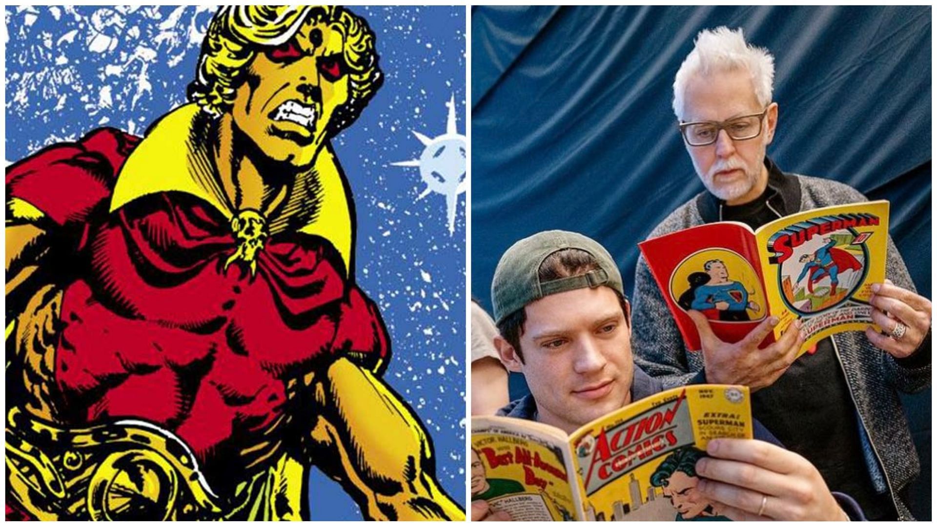 David Corenswet auditioned for the role of Adam Warlock (Image via Marvel and @jamesgunn on Instagram)