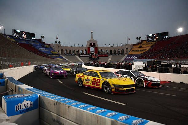 NASCAR race undergoing at the Busch