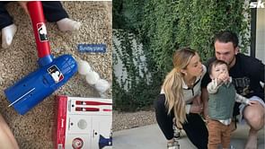 PHOTO: Alex Bregman's wife Reagan shares 'Sunday plans' with tiny slugger Knox & his MLB playset
