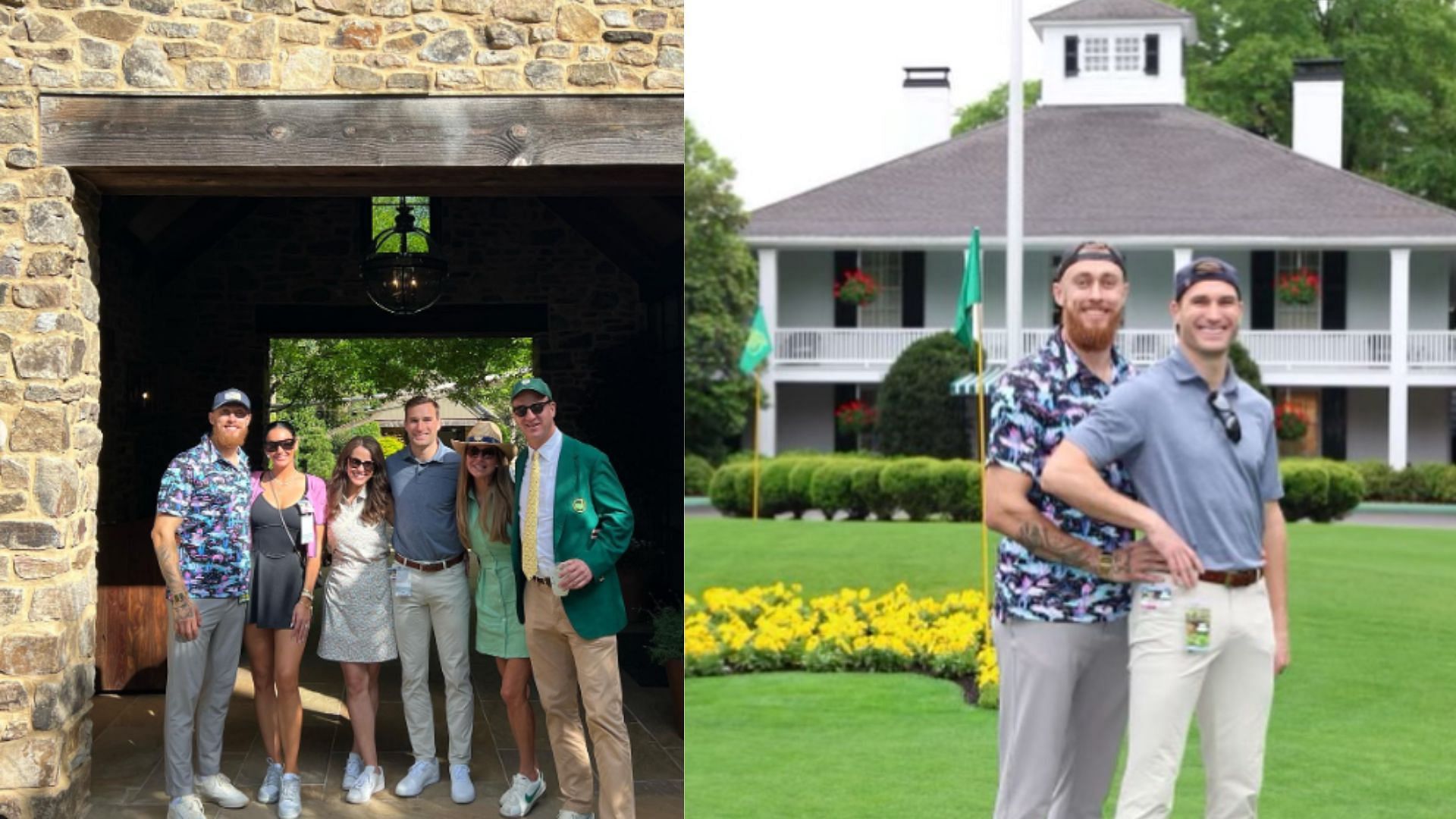 George Kittle met up with Peyton Manning and Kirk Cousins at the Masters.