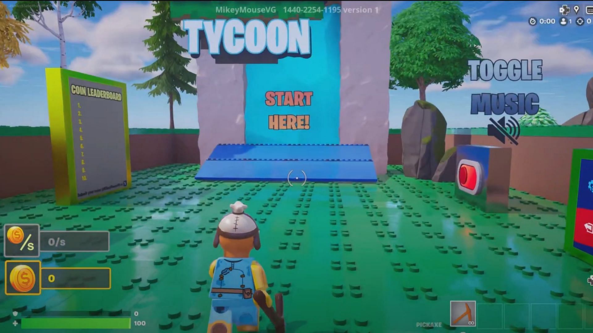 The starting point of the LEGO Skybrick Tycoon map (Image via ESPIRITGAME on YouTube)