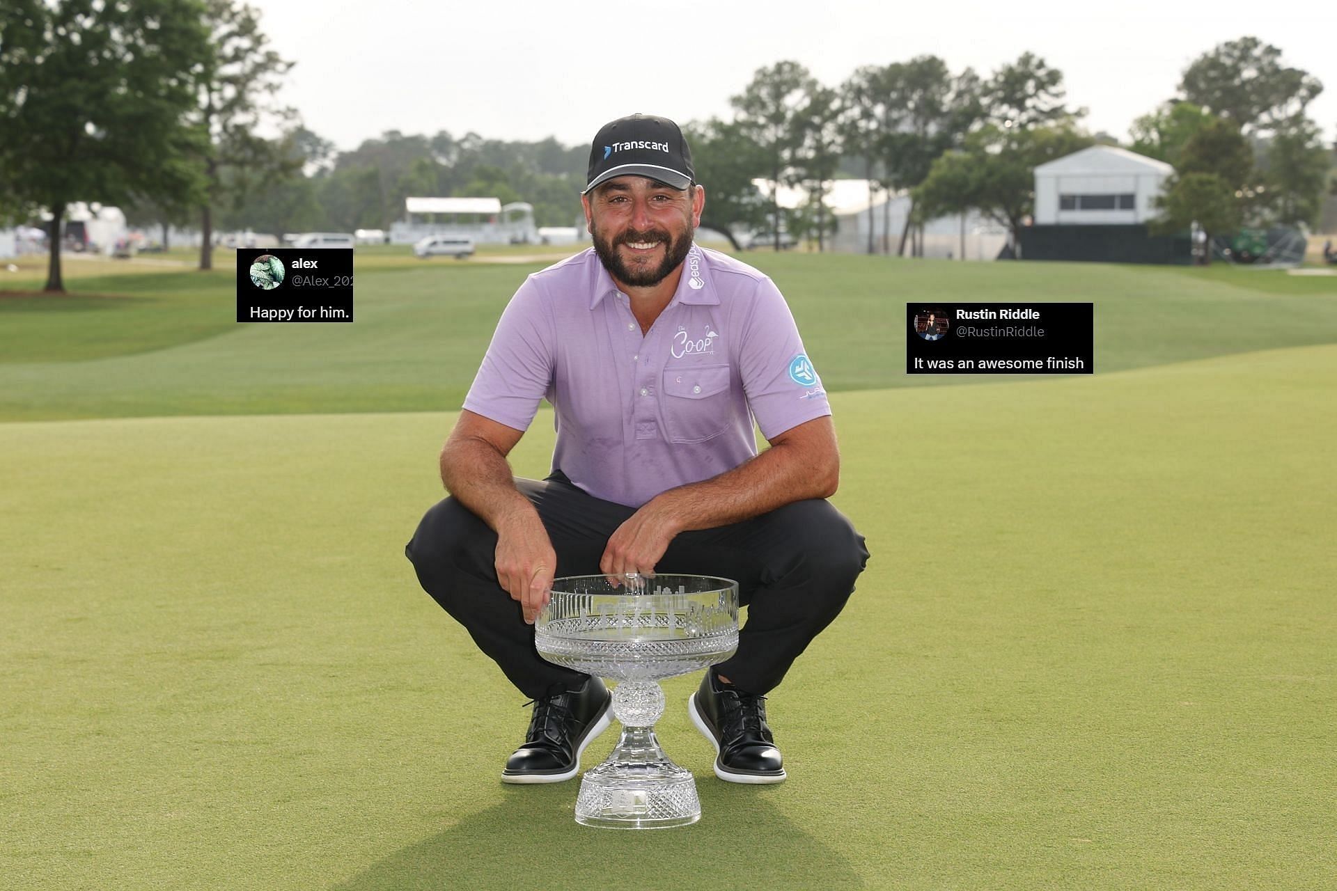 Stephan Jaeger poses with the trophy after winning the 2024 Texas Children