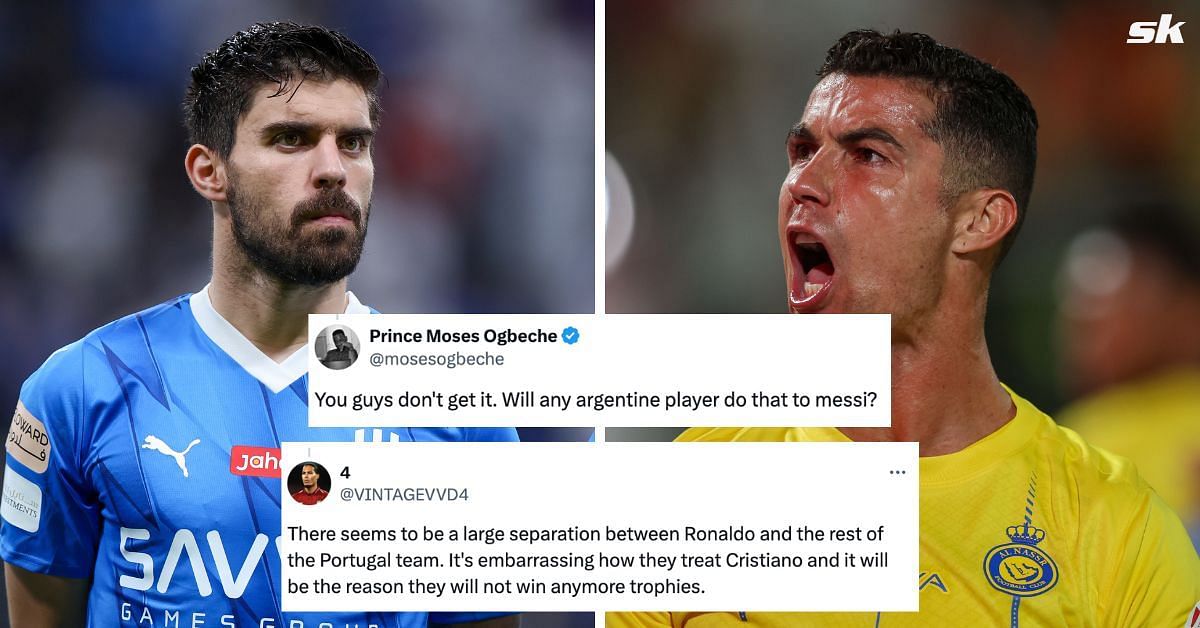 Fans furious at Ruben Neves act before Cristiano Ronaldo red card vs Al-Hilal.