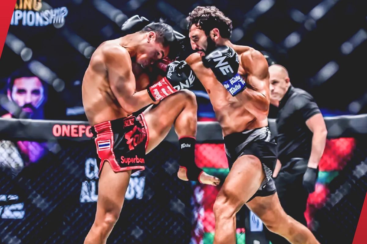 Superbon fighting Chingiz Allazov | Image credit: ONE Championship