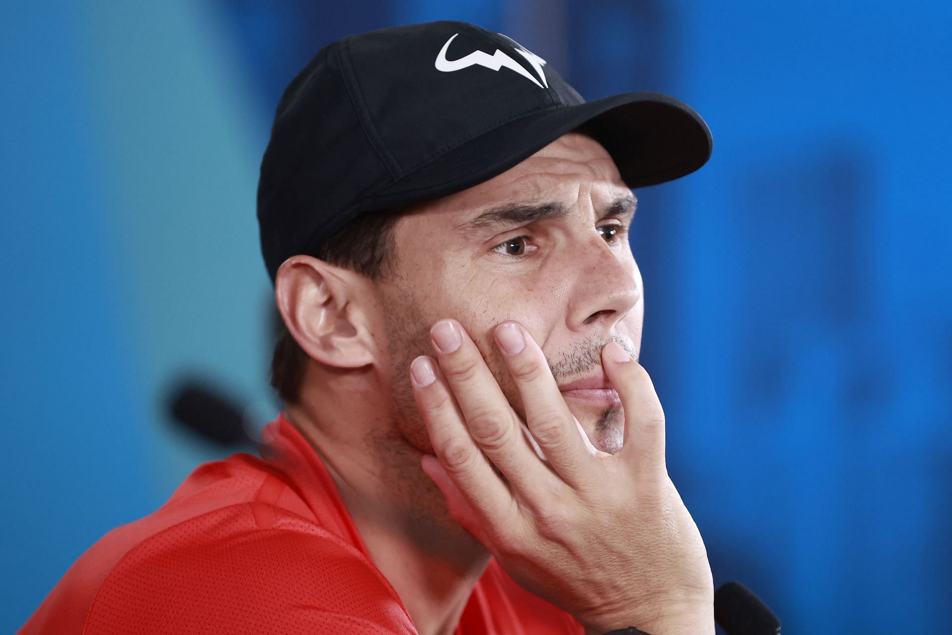 Rafael Nadal during a press conference.