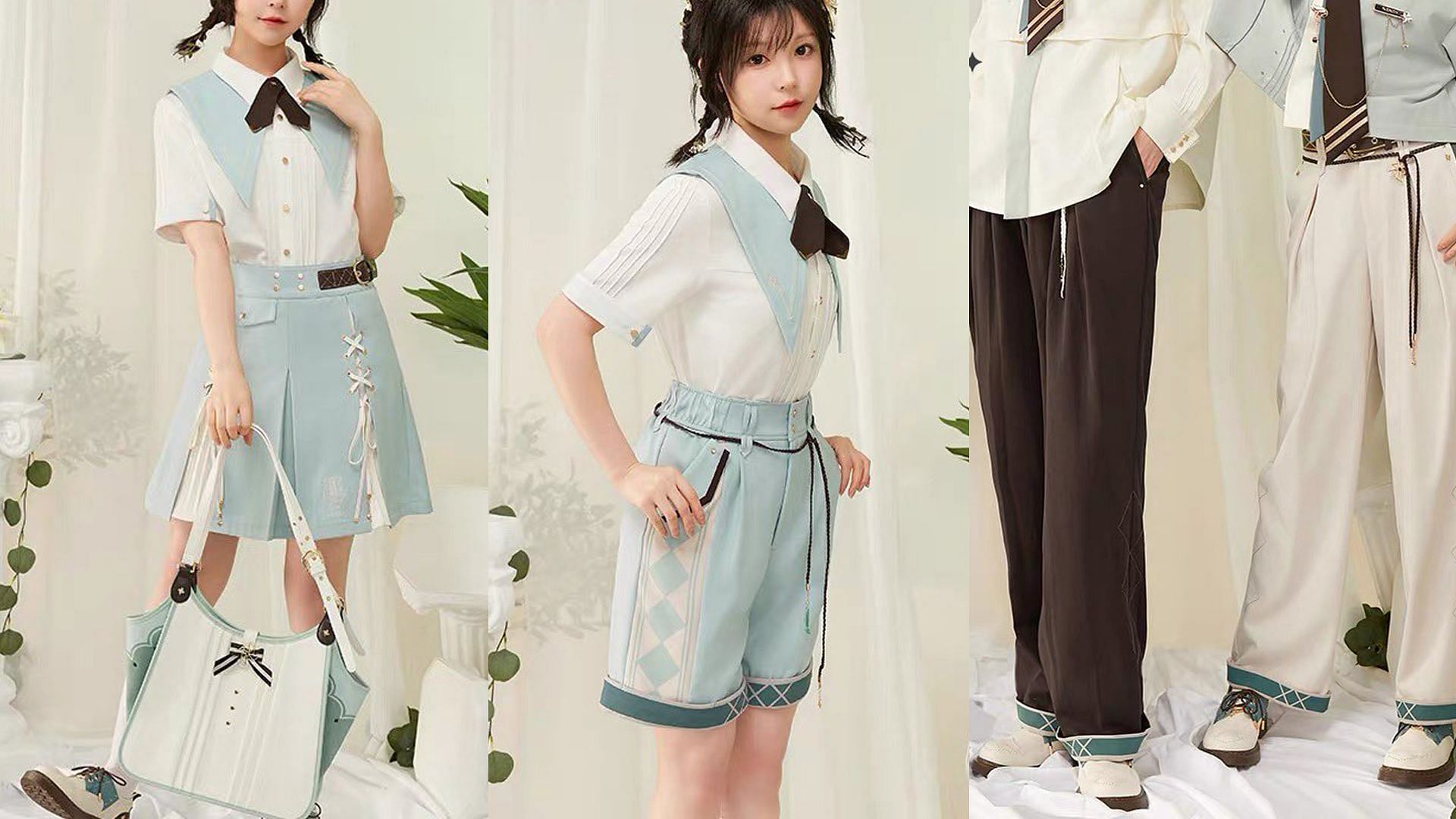 Skirt, shorts, and pants from the Venti collection (Image via HoYoverse)