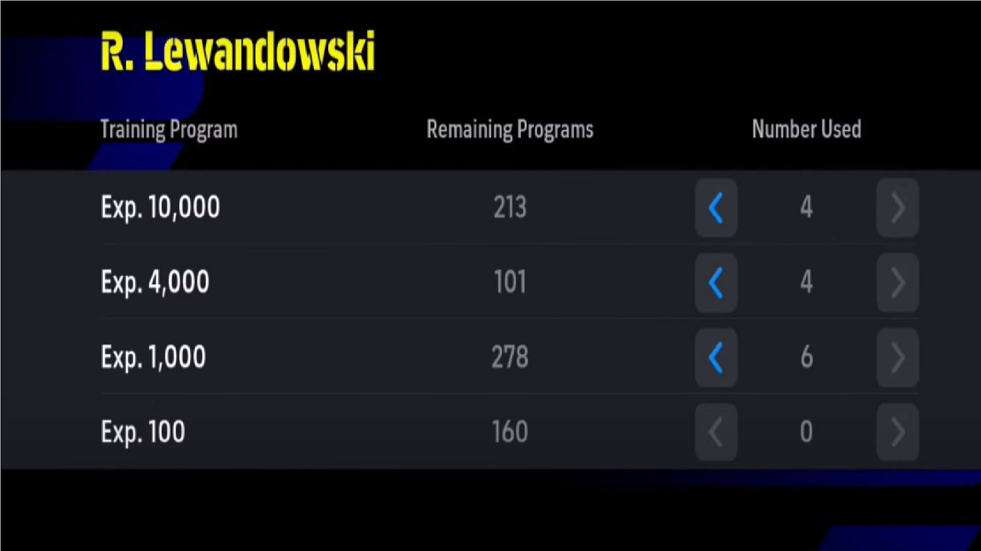 Here are the Training Program requirements to level up the free Lewandowski card (Image via Konami)