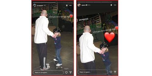 Andre Agassi and Jaz Agassi's Instagram stories