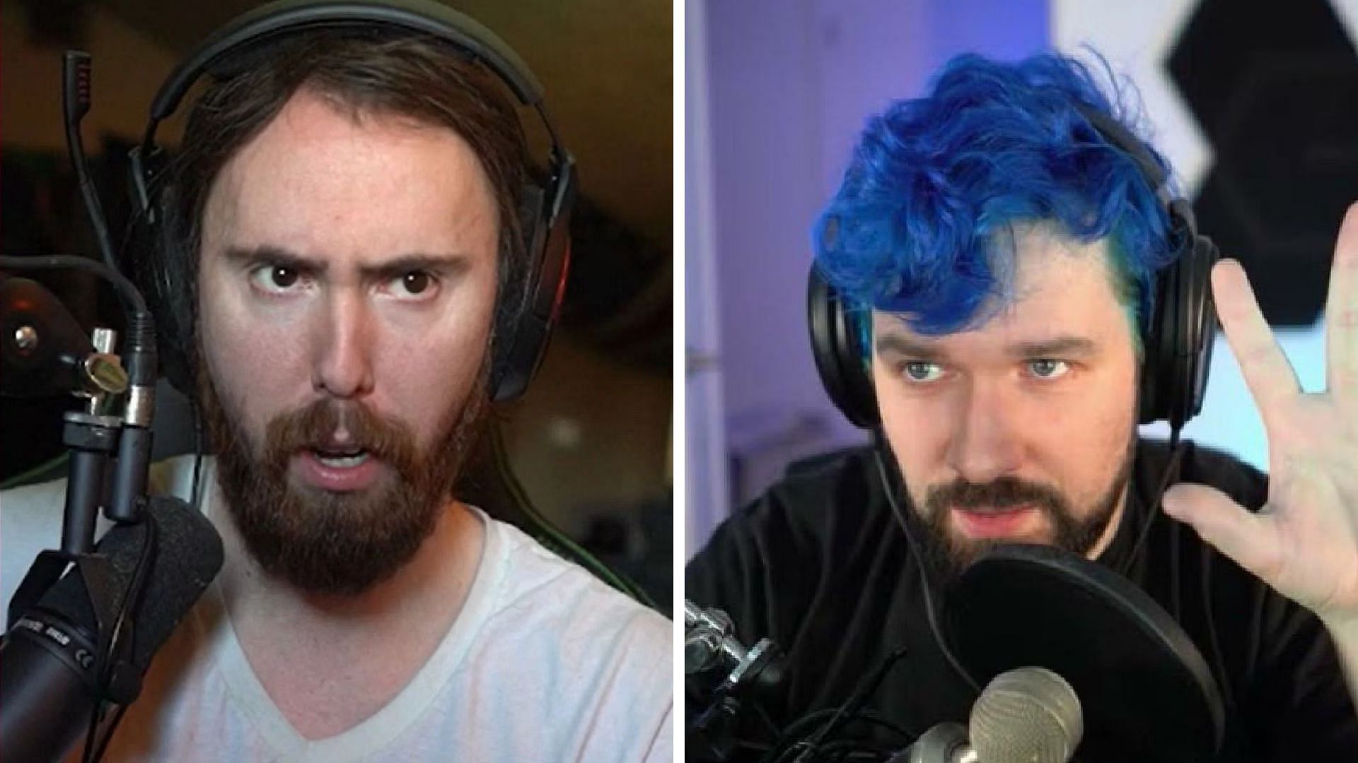 Asmongold wants Twitch to unban Destiny (Image via Asmongold/Twitch, Destiny/YouTube)