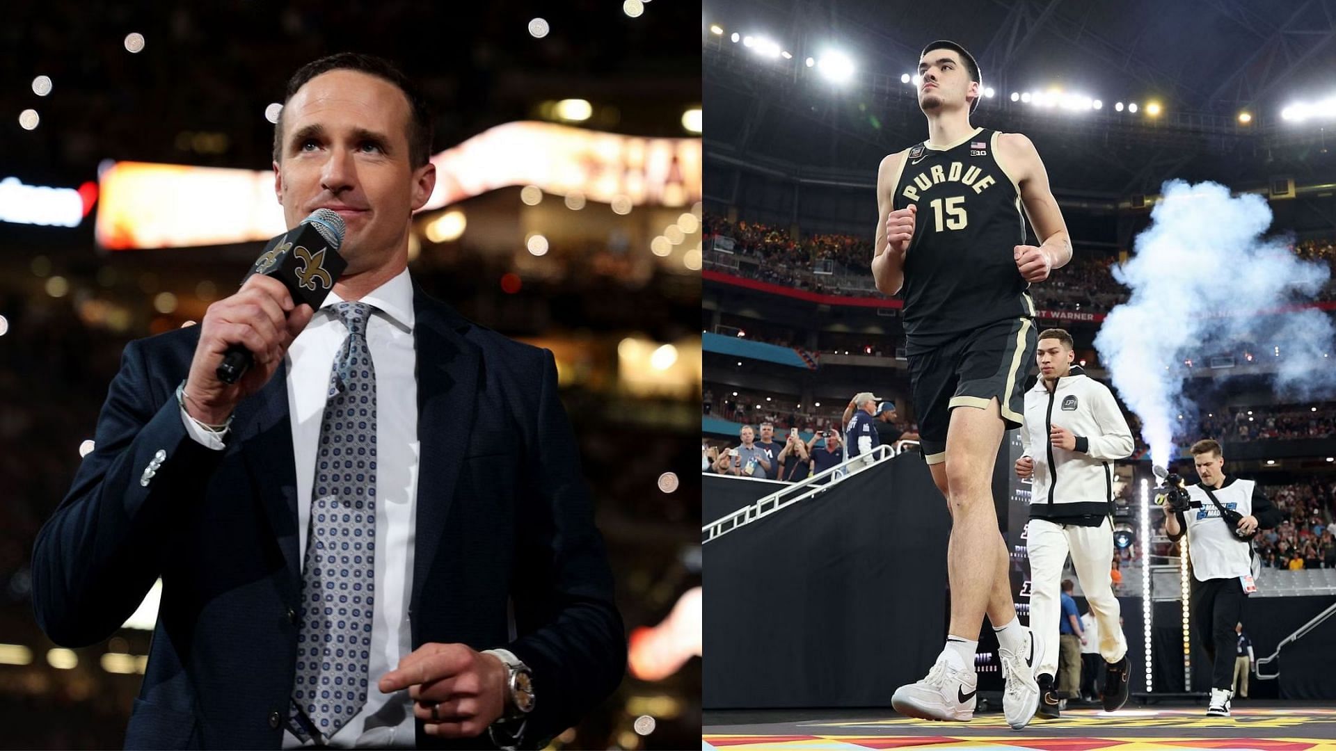 Drew Brees supports Purdue in the NCAA men