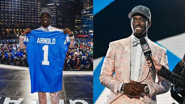 PHOTO: New Detroit CB Terrion Arnold pays homage to alma mater by rocking  Alabama-themed suit with impeccable style