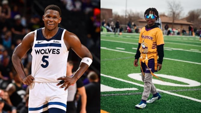 WATCH: Anthony Edwards' girlfriend Jeanine Robel's firstborn follows in T'Wolves star's footsteps as multisport athlete
