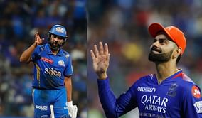 [Watch] Virat Kohli pokes Rohit Sharma from the back during RCB vs MI IPL 2024 clash, video goes viral online