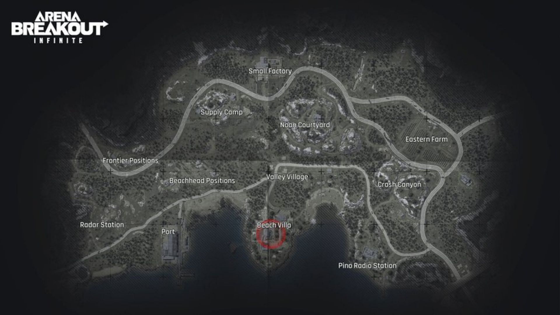 The Valley map revealed in Arena Breakout Infinite Closed Beta Test (Image via @ArenaBreakoutPC on X)
