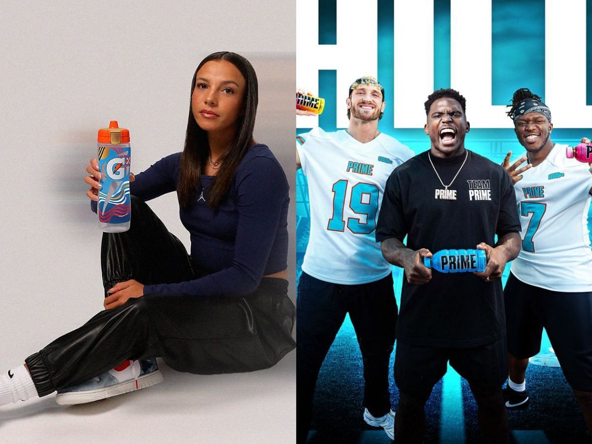 5 popular sports energy drinks (Image via Instagram/ @gatorade, @drinkprime)