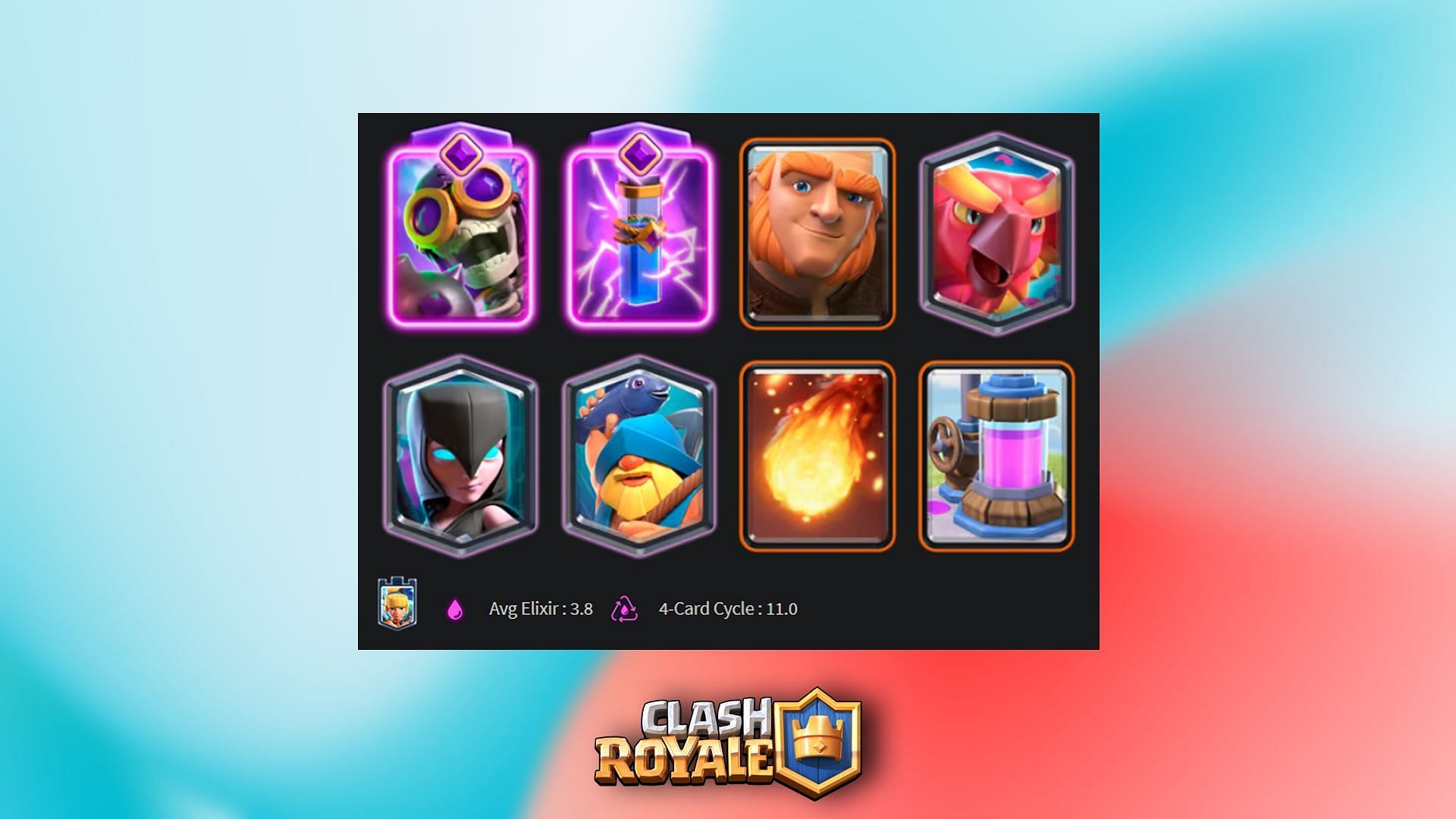 Deck 2, one of the best Clash Royale decks for Royal Champion (League 9) (Image via Supercell || Royale API)