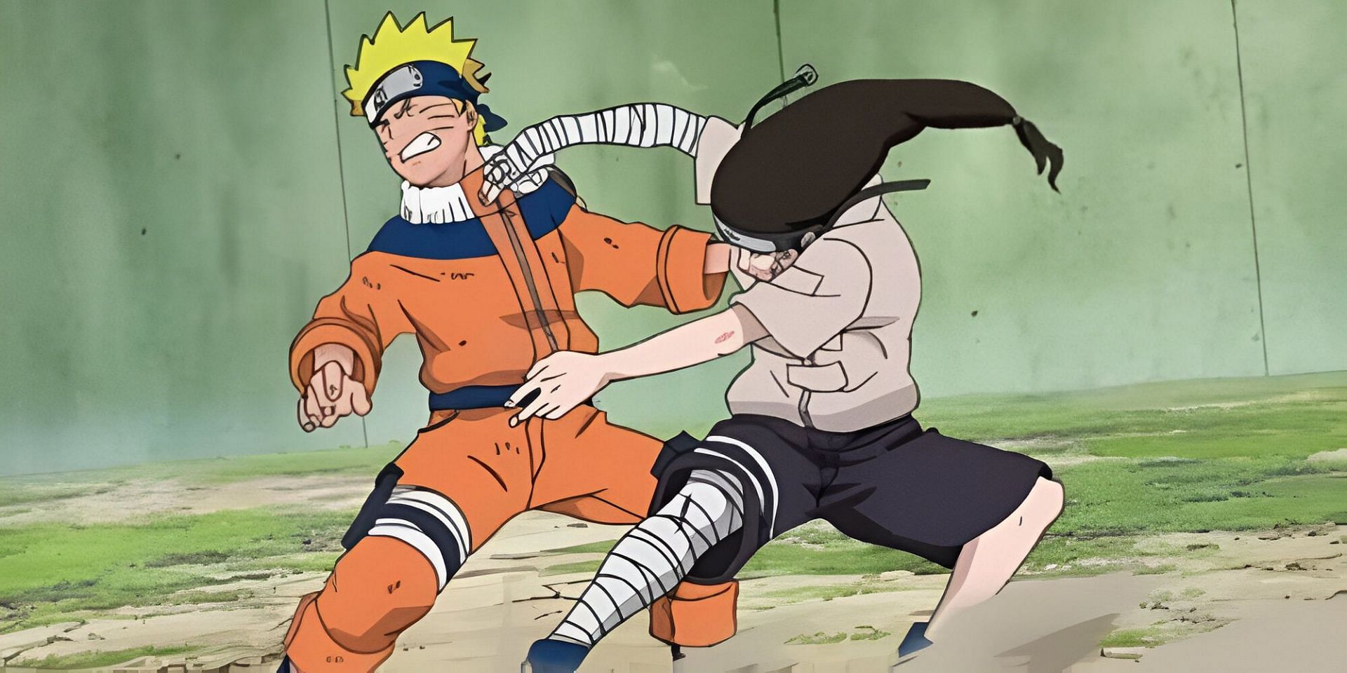 Neji using Gentle Fist on Naruto (Image via Studio Pierrot)