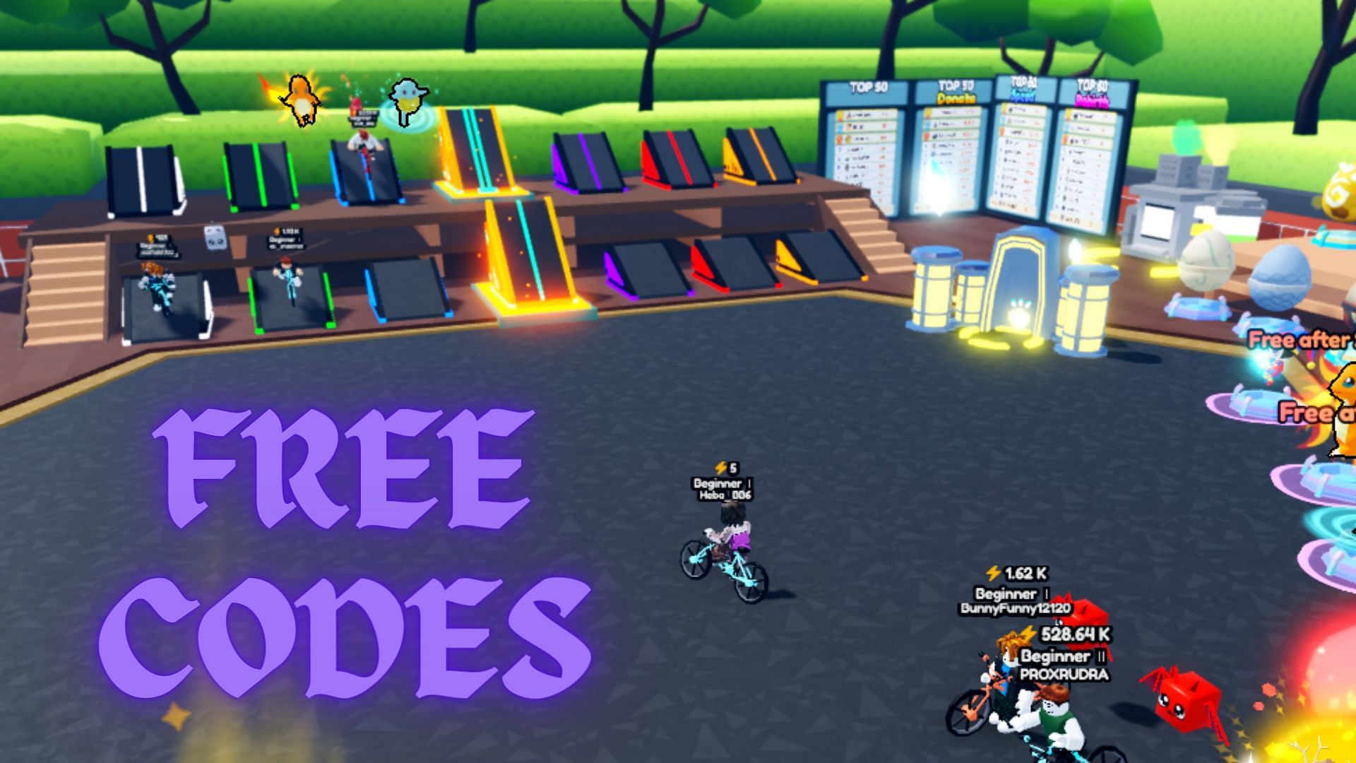 Free Active codes in Bike Race Simulator (Image via Roblox)