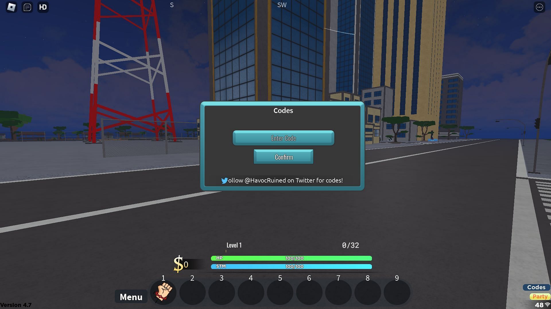 Troubleshooting codes for Project Hero (Image via Roblox)