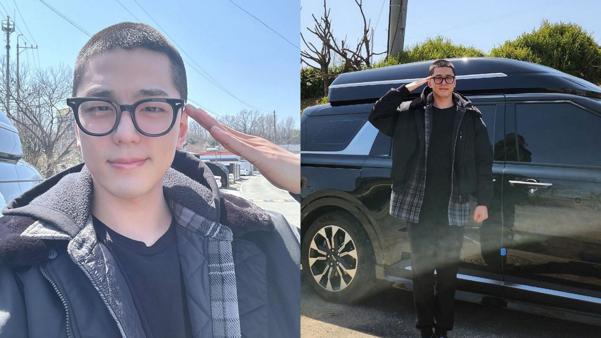Business Proposal fame Kim Min-kyu enlisted in the military, shares fresh buzzcut photos (Images via Instagram/@mingue.k)
