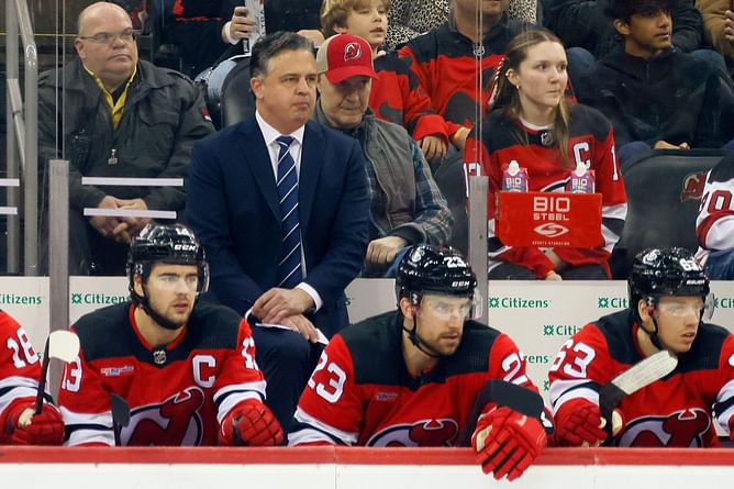 Travis Green opens up about Peter Laviolette's bench spat during Rangers-Devils line brawl - "You're gonna start yelling, you're gonna get it back"