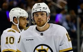WATCH: Bruins' John Beecher and Jack Drury chuck knuckles in fight