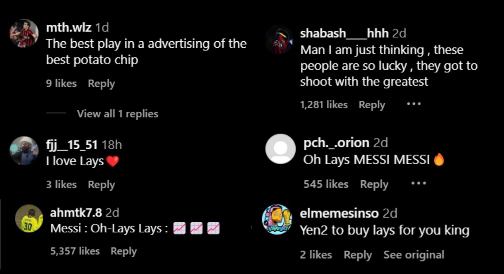 Fan reaction on Messi&#039;s commercial for Lay&#039;s (Image via SportsKeeda)