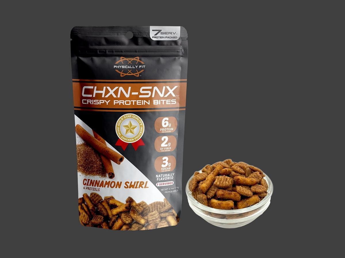 Kurt Angle&#039;s Physically FIT CHXN-SNX&trade; Cinnamon Swirl with Pretzels (Image via Physically FIT)