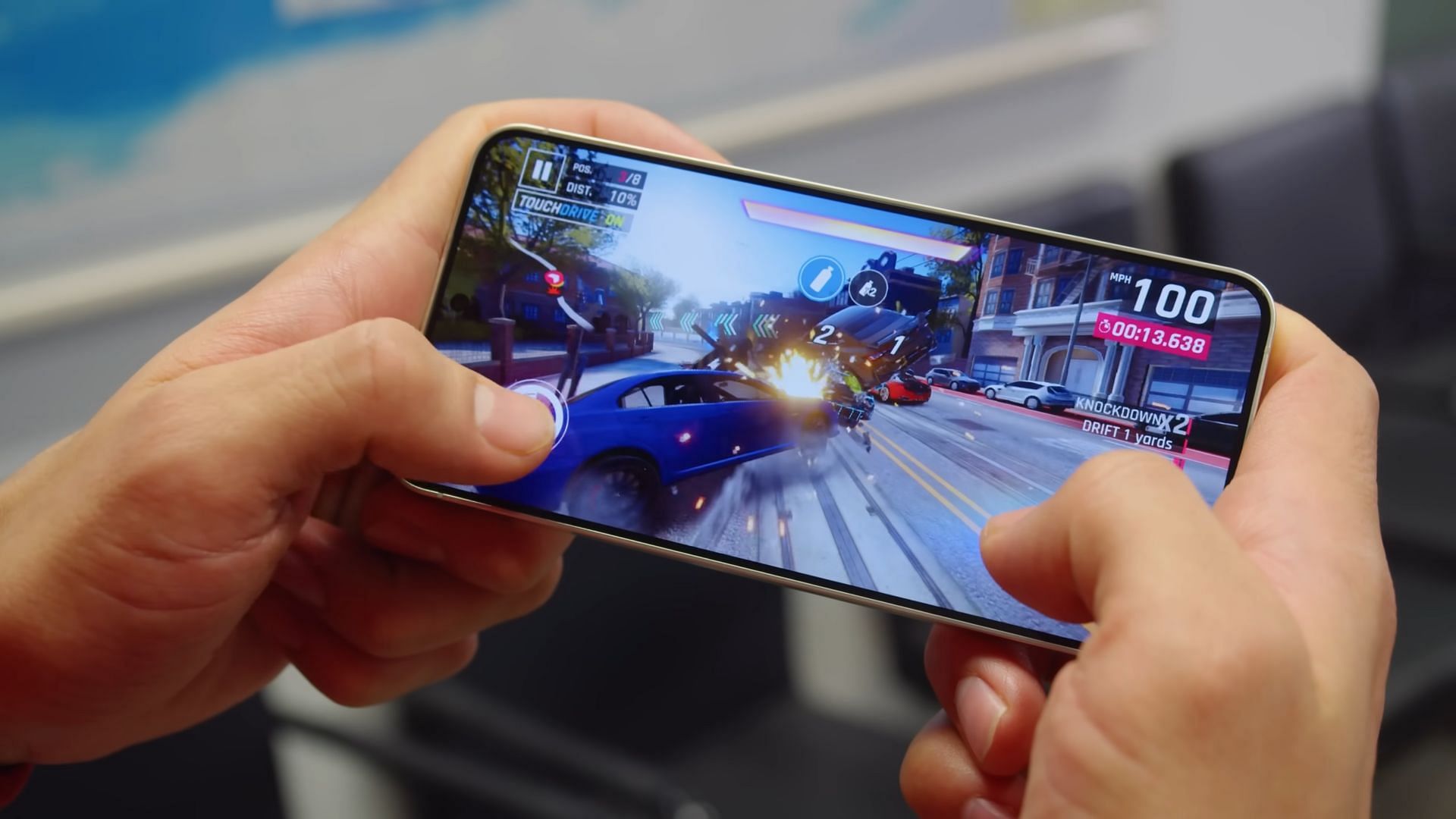 Samsung Galaxy S24 running a game (Image via GSMArena/YouTube)