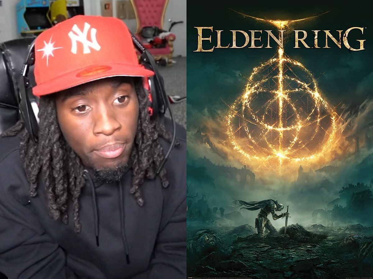 Kai Cenat to play Elden Ring in his next marathon run (Image via Twitch/Kai Cenat and Amazon.in)