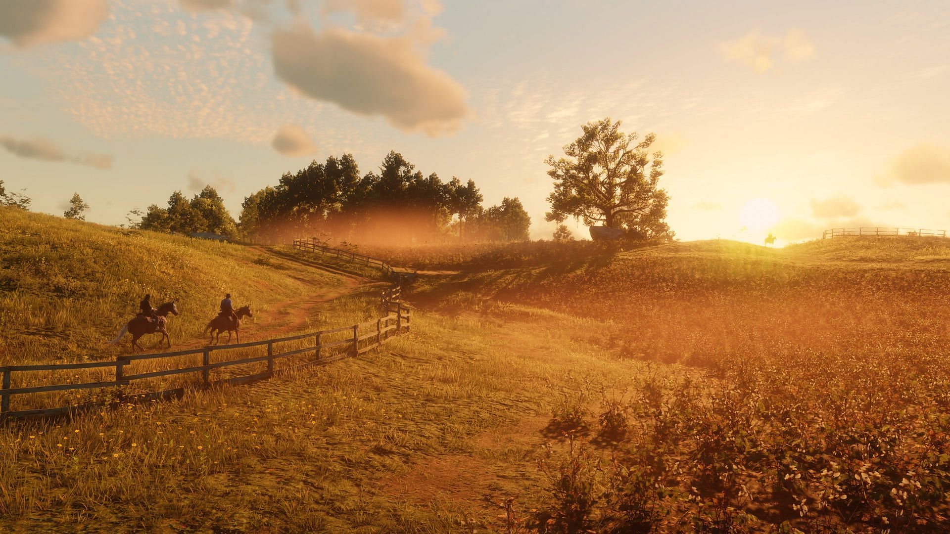 On the trail of Gold (Image via Rockstar Games)