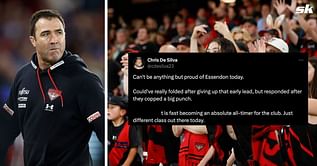 "Becoming an absolute all-timer" - Essendon Bombers fans lavish praise on 28-year-old for his outstanding performance against Collingwood Magpies