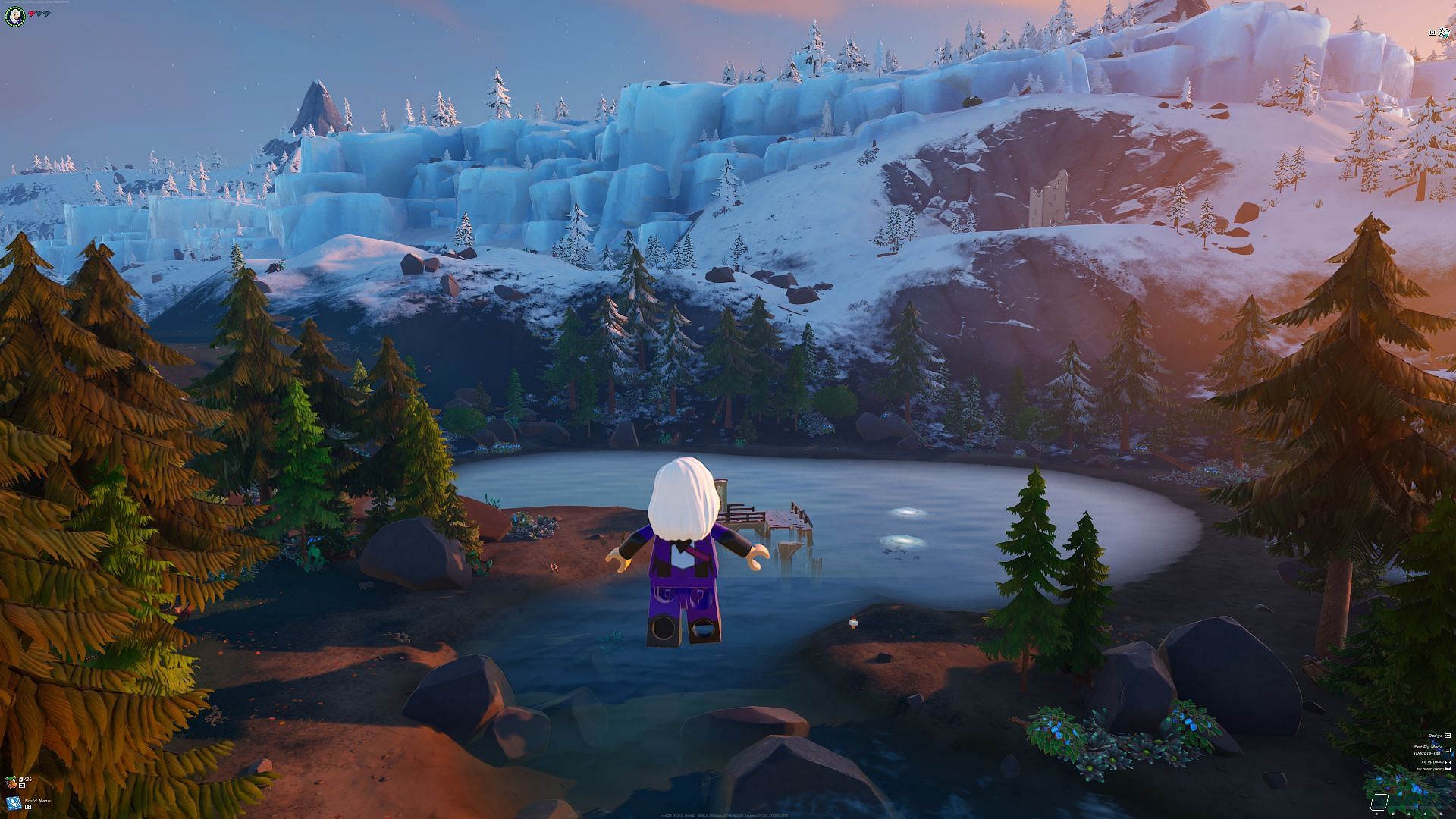 A quint little fishing spot (Image via Epic Games/LEGO Fortnite)