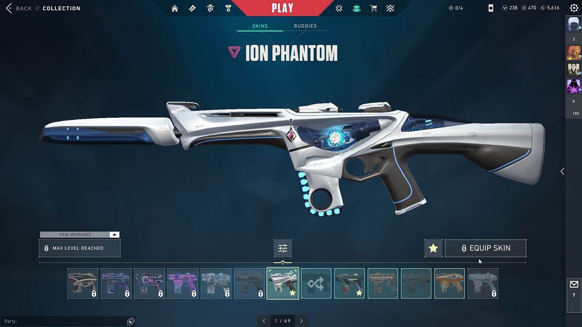 Ion Phantom, one of the cleanest skin in Valorant (Image via Riot Games) 