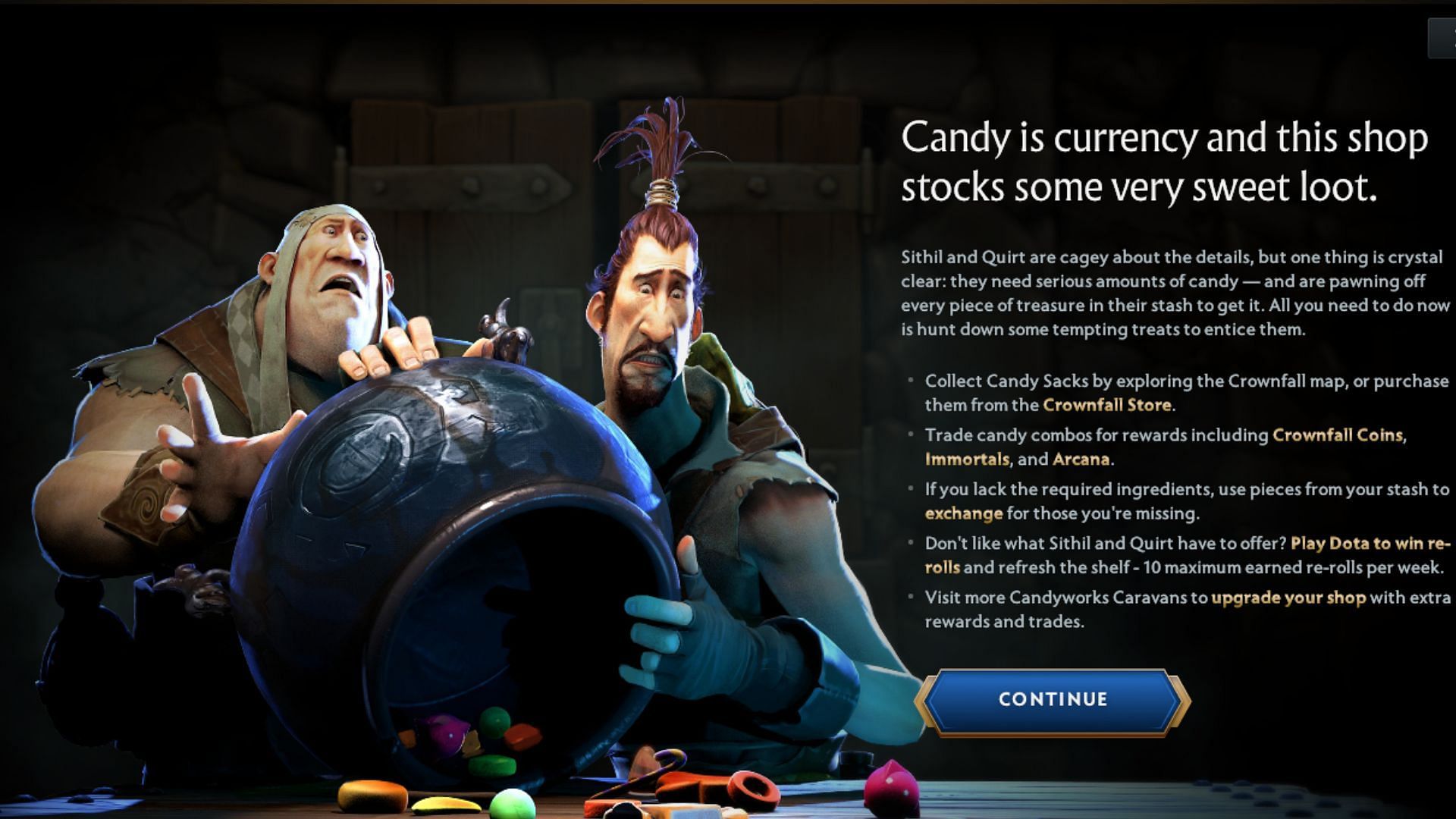 Use Candies to redeem free bundles, immortals, arcanas, and more (Image via Valve)