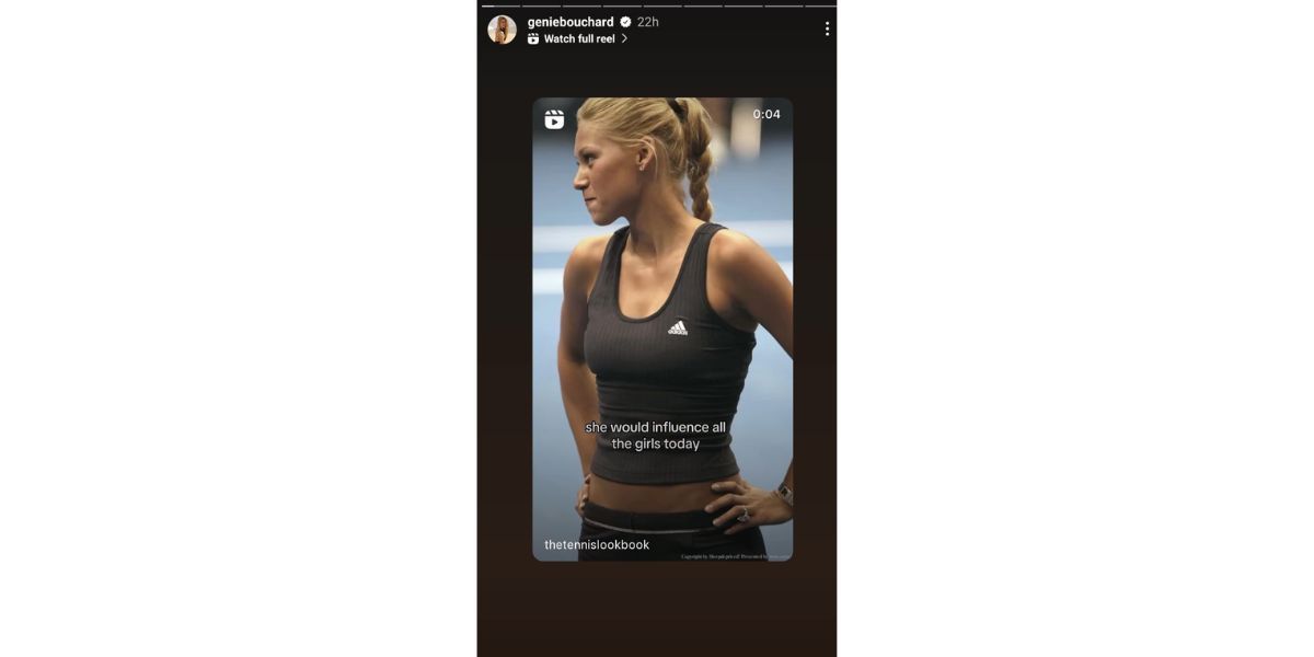 Source- Eugenie Bouchard's Instagram handle