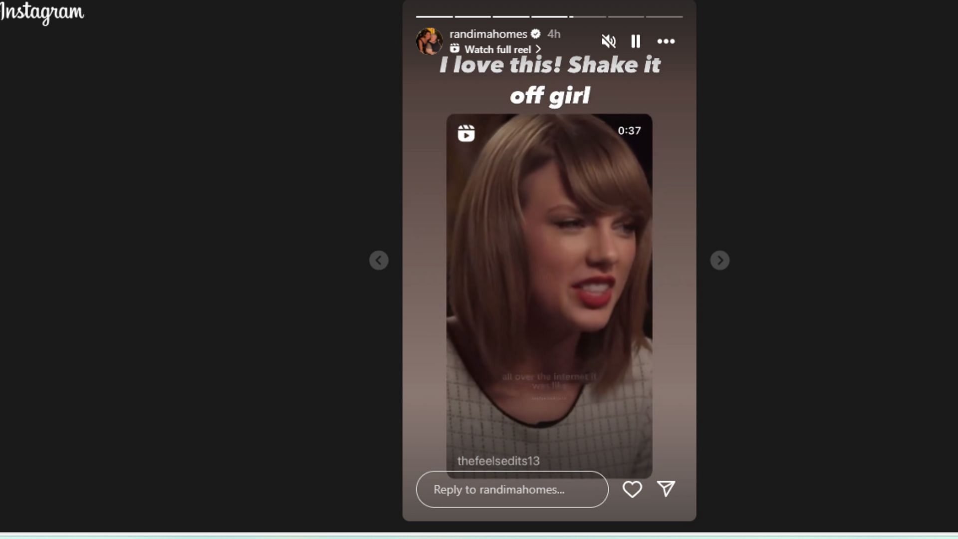 Randi Mahomes shared a previous video from Taylor Swift about the meaning of one of her hit songs.