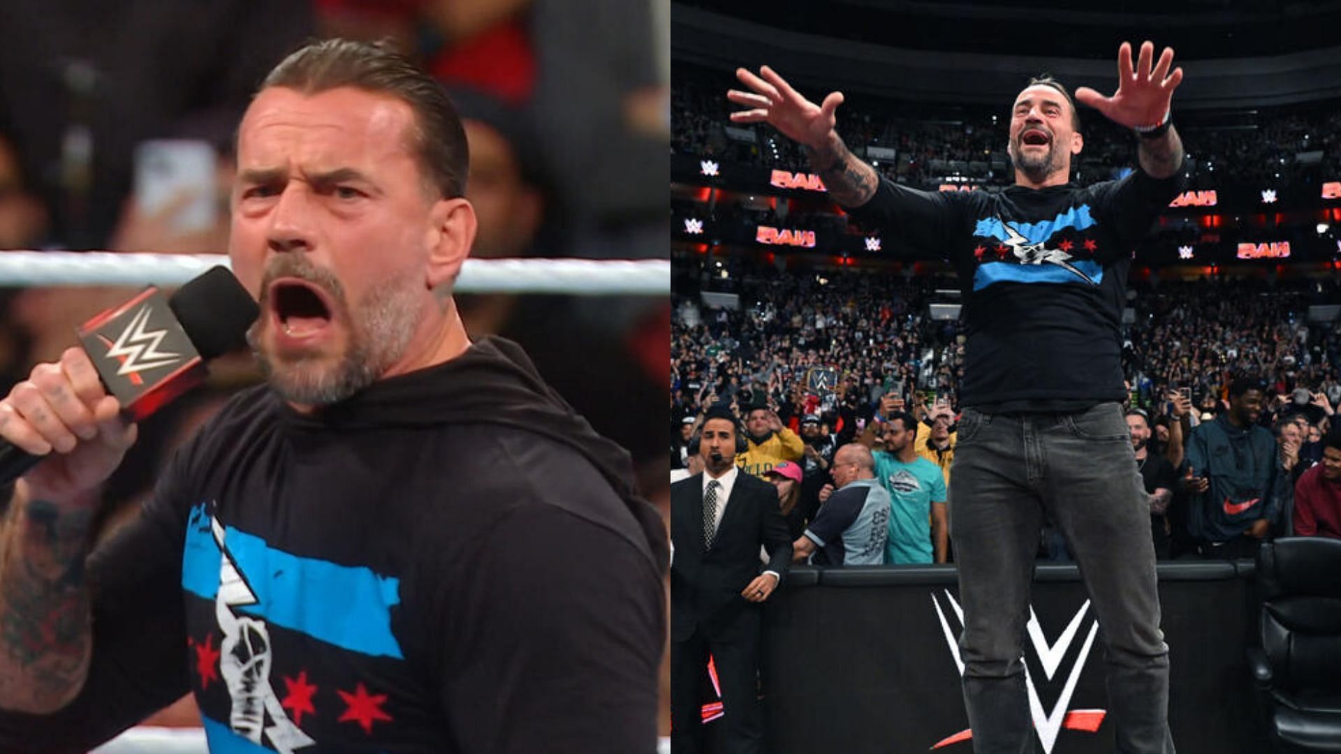 Punk appeared during the main event of RAW.