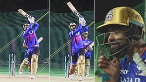 [Watch] Mohammed Siraj smacks monstrous sixes during RCB's nets session ahead of IPL 2024 match against RR
