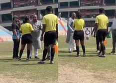 "Aapki posting kha jaunga" - A male club official threatens female referee during a second tier football game in Delhi