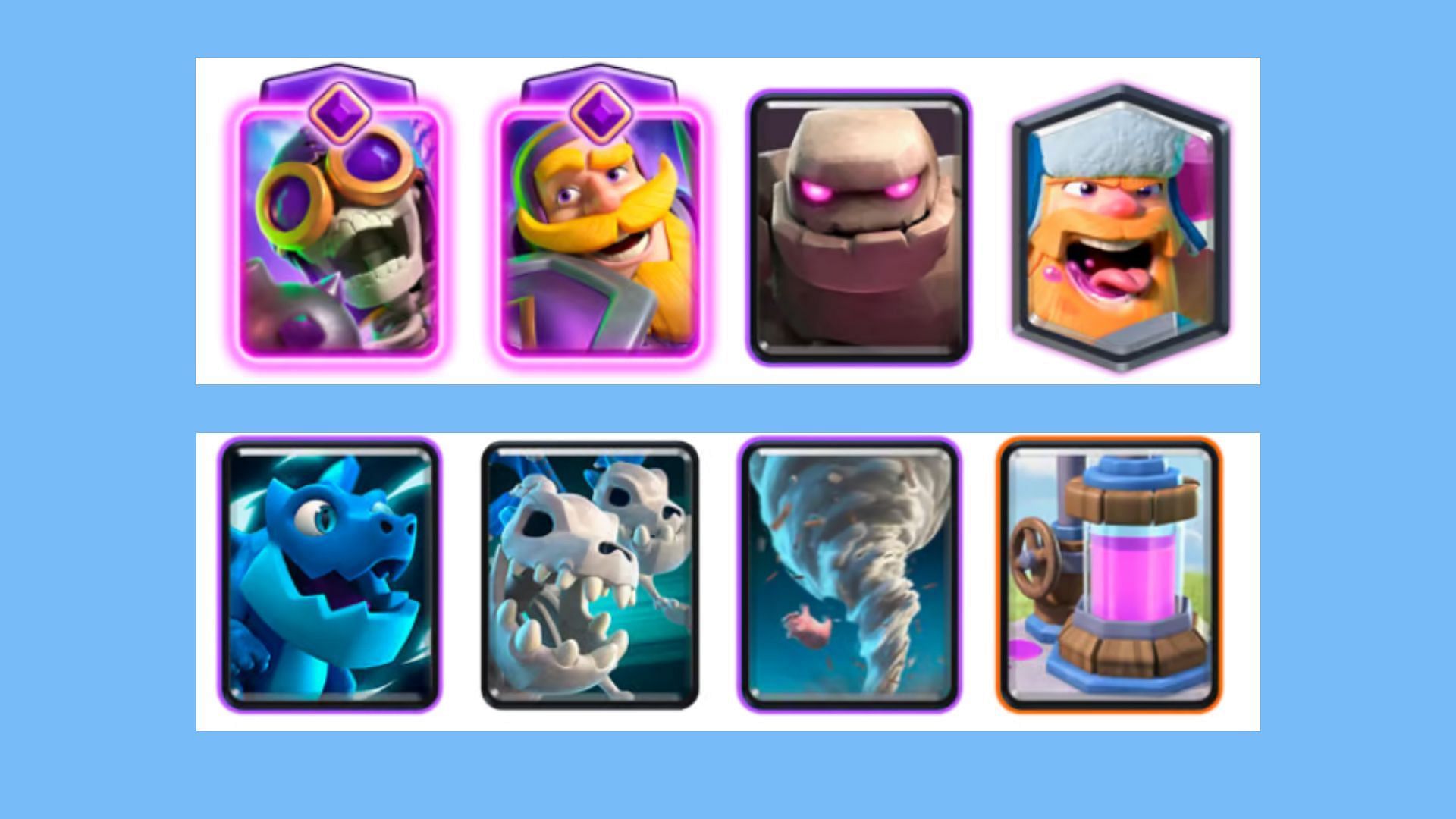 Knight-Golem deck composition (Image via Supercell)