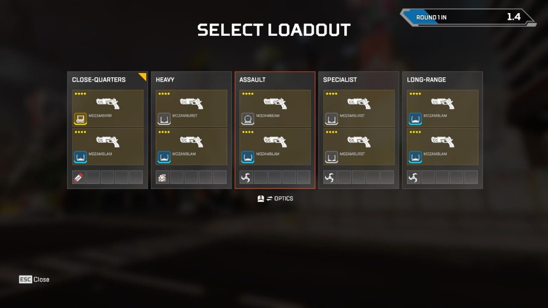 Mozambique weapons are available (Image via Apex Games)