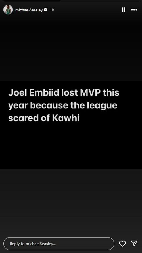 Beasley's uncanny opinion on the MVP race