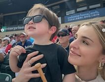 "No high chairs but we made it through" - Alex Bregman's wife Reagan shares adorable snaps of son Knox's restaurant feat